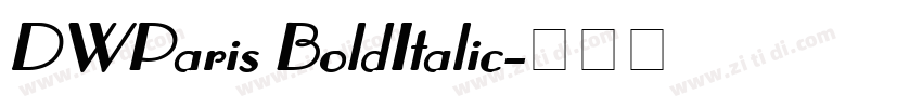 DWParis BoldItalic字体转换
